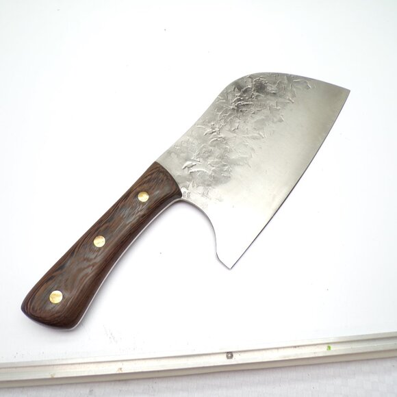 Meat Cleaver Hammered Steel - Picture 2 of 2
